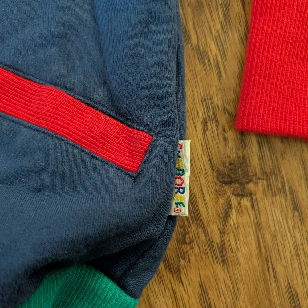 $ Vintage Rainbow‎ Tag Gymboree Blue and Red Cardigan